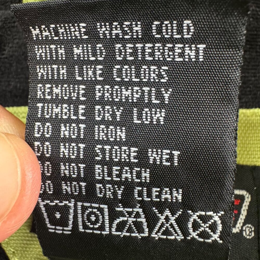 Vintage Vans Mens Snowboard Jacket XL Lime Navy 90s Colorblock - Picture 10 of 11